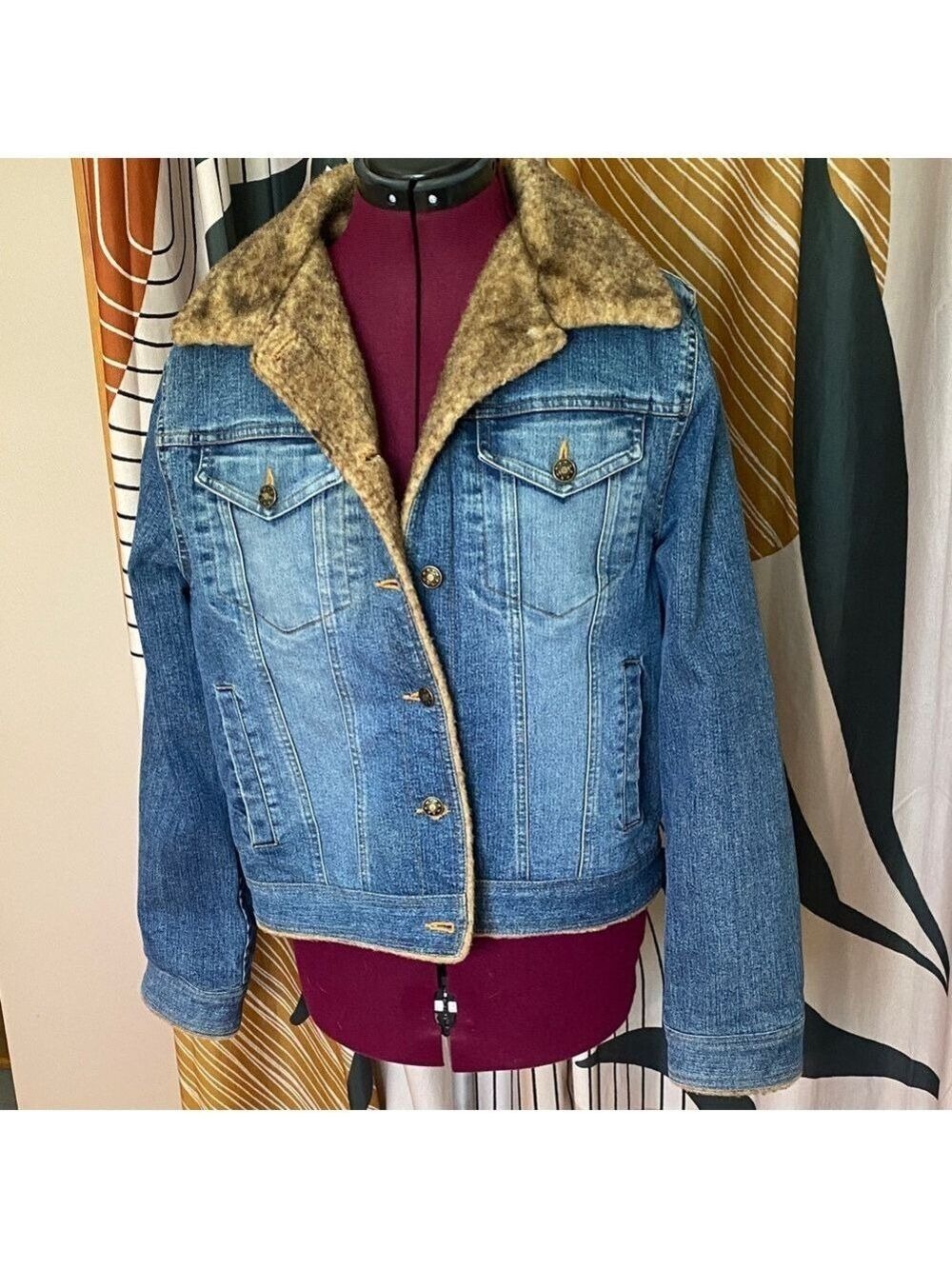 Marvin Richards Denim Jacket with Brown Lining - Picture 8 of 14